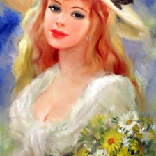 Схема вышивки «Очаровательная дама»