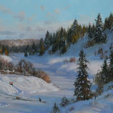 Схема вышивки «с горки»