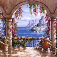 Схема вышивки «Море»