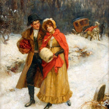 Схема вышивки «Сломалась карета»