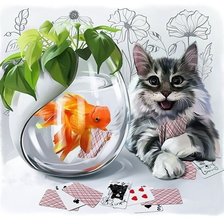 Схема вышивки «Игра в карты»