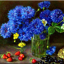 Схема вышивки «Васильки вы мои, васильки»