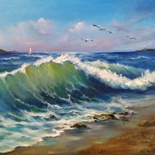 Схема вышивки «Море»