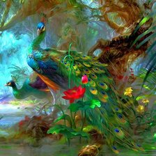 Схема вышивки «птицы»