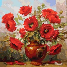 Схема вышивки «Маки»