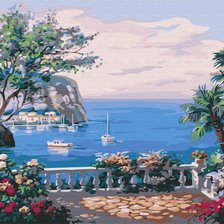 Схема вышивки «Вид на море»