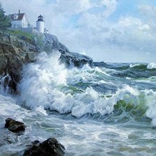 Схема вышивки «океанские волны»