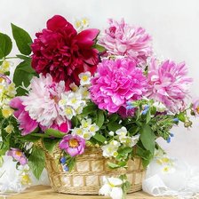 Схема вышивки «Cesta com flores.»