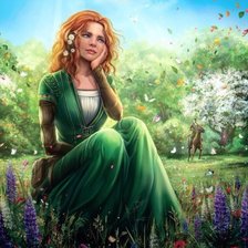 Схема вышивки «Девушка»