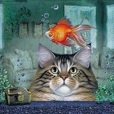 Схема вышивки «Кот»