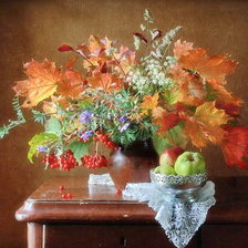 Схема вышивки «Натюрморт с яблоками»