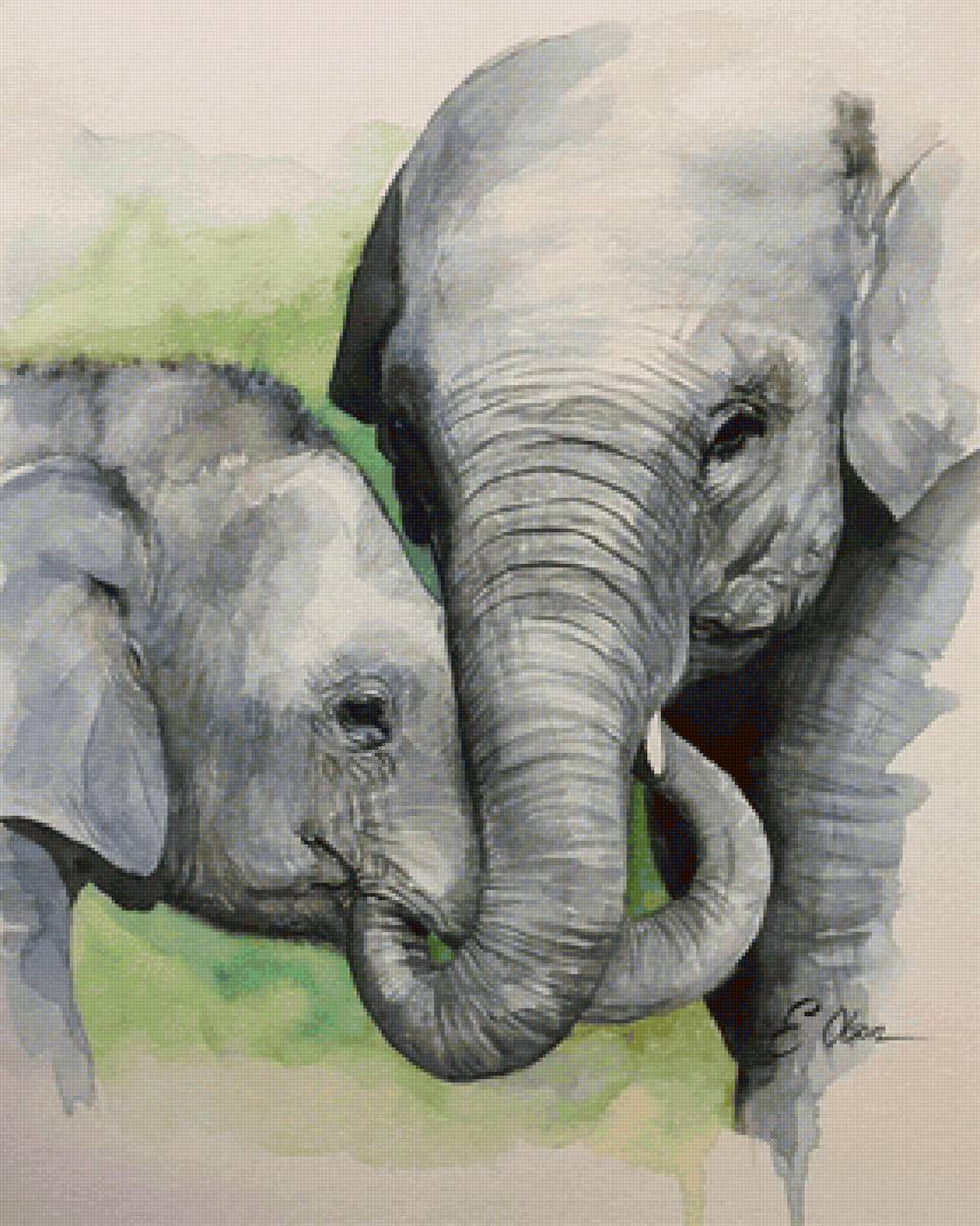 Художник Emily Olson - животные, художники, слоны - предпросмотр