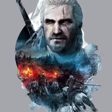 Схема вышивки «Геральт из Ривии»