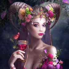 Схема вышивки «Дама»