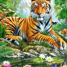 Схема вышивки «Tigre.»