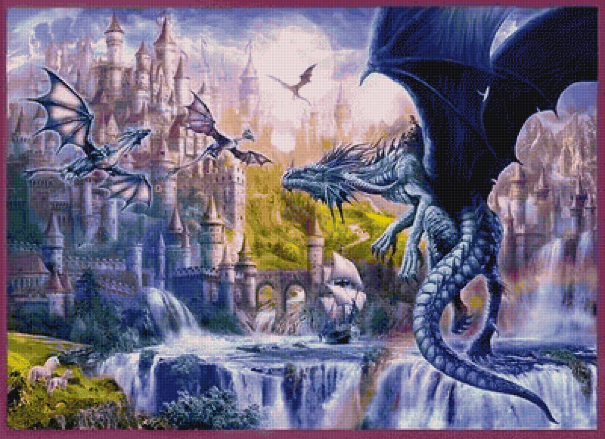 Замок дракона - замок, дракон - предпросмотр