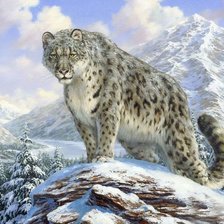 Схема вышивки «Снежный барс»