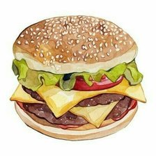 Схема вышивки «ДАБЛ-ЧИЗБУРГЕР»