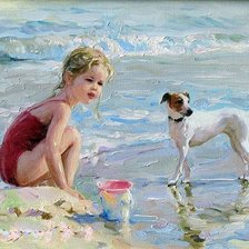 Схема вышивки «Мама, еще полчасика!»