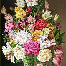 Схема вышивки «Boque de flores.»