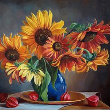 Схема вышивки «Boque, de girassol»