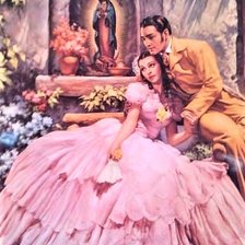 Схема вышивки «Scarlett O'Hara and Red Buttler»