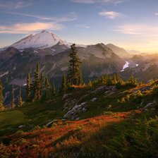 Схема вышивки «Горы»