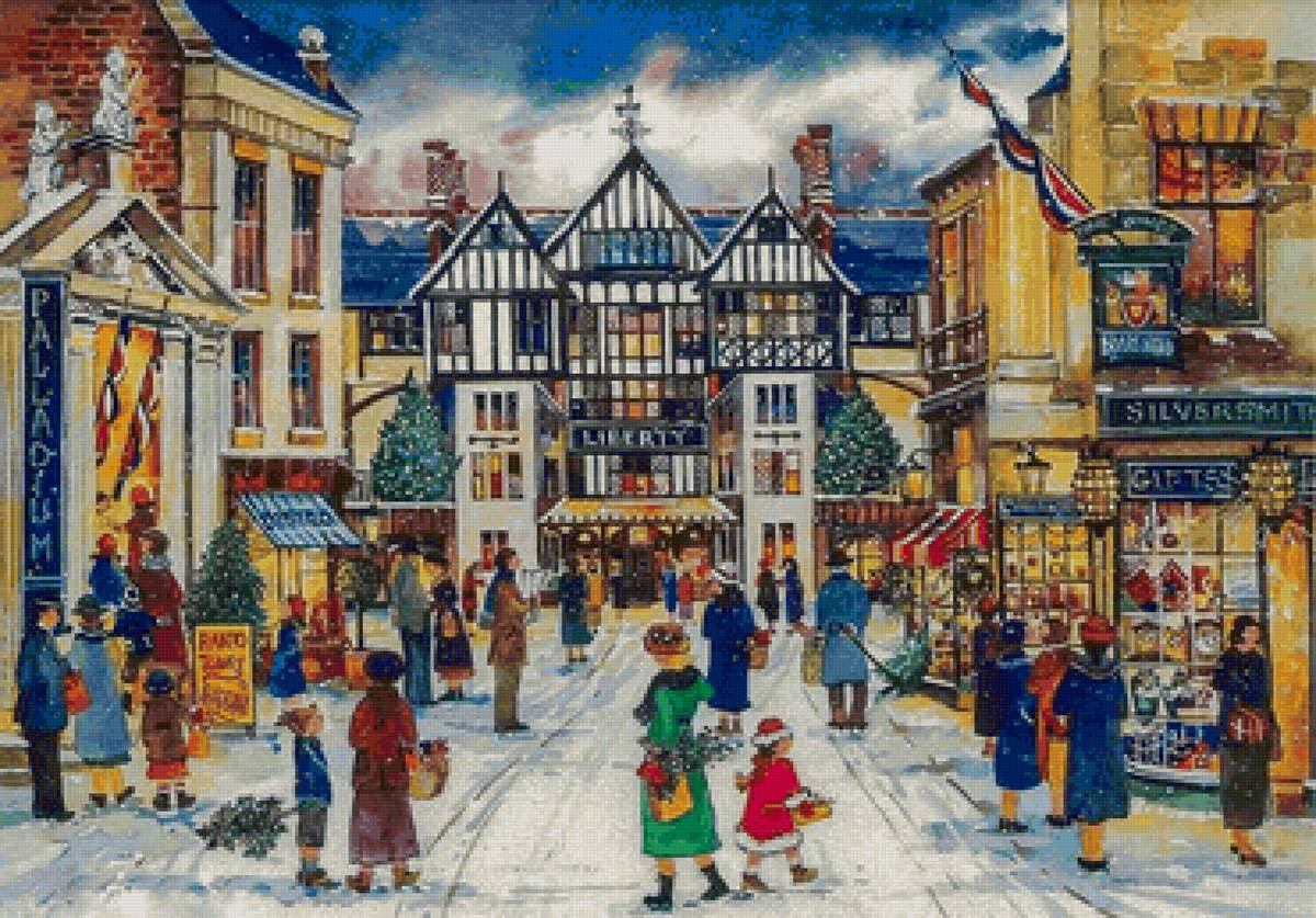 Going To Town. - snowscenes.christmas.people. - предпросмотр