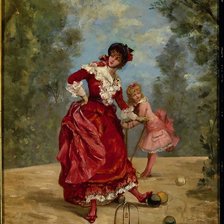 Схема вышивки «Игра в крокет»