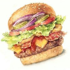 Схема вышивки «ГАМБУРГЕР»