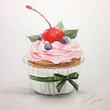 Схема вышивки «ПИРОЖЕНОЕ С ВИШЕНКОЙ»