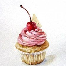 Схема вышивки «ПИРОЖЕНОЕ С ВИШЕНКОЙ-1»