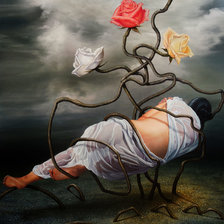 Схема вышивки «АМИТ БХАР.ТРИ РОЗЫ»