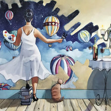 Схема вышивки «РОНАЛЬД ВЕСТ.КОГДА Я МЕЧТАЮ-1»