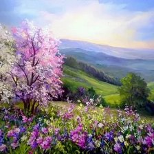 Схема вышивки «Цветущий сад»