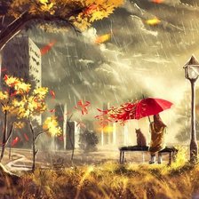 Схема вышивки «Дождик»