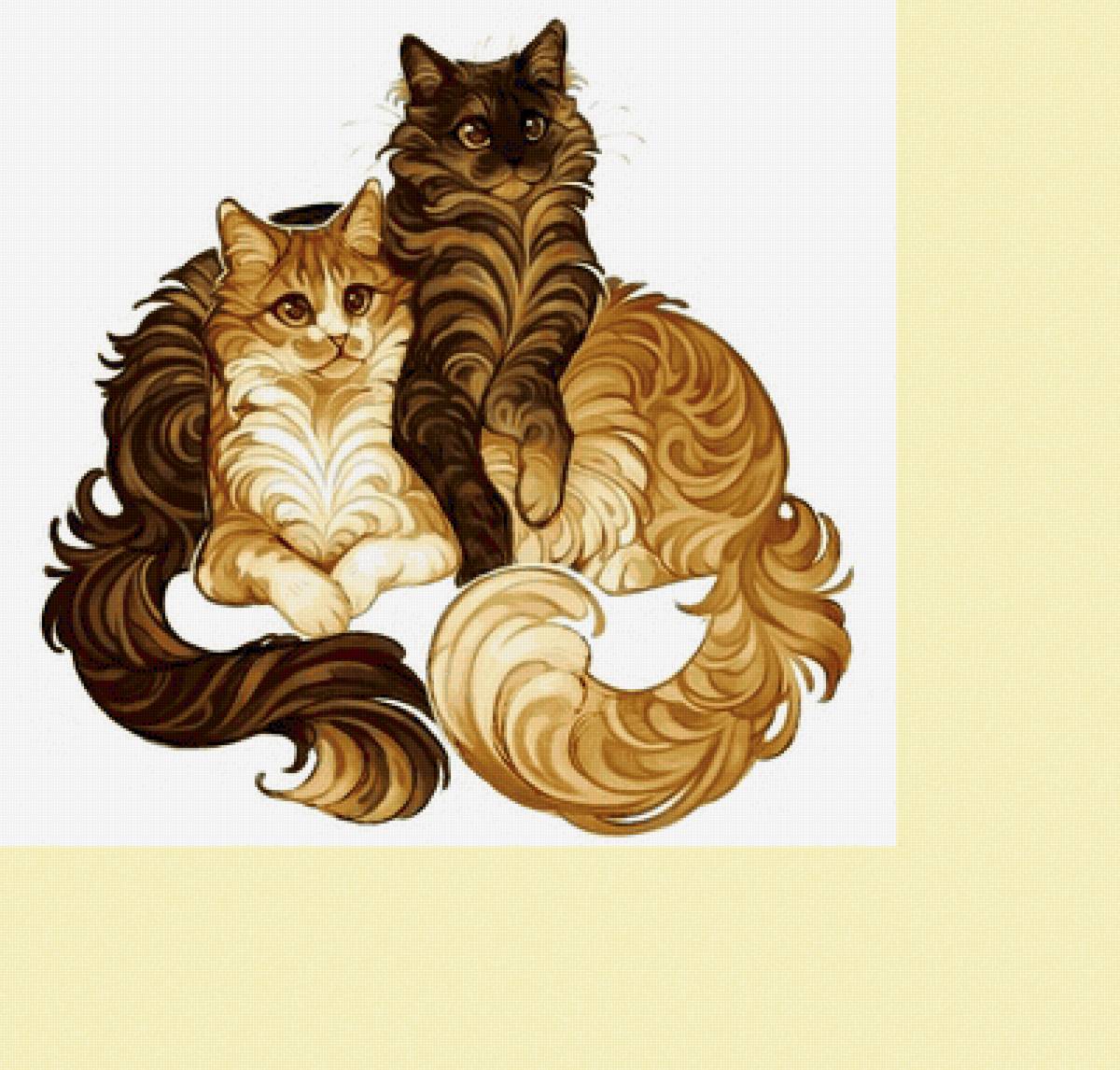 Серия "Коты". Пара - животные, коты - предпросмотр