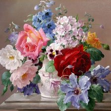 Схема вышивки «Boque de flores.»