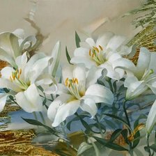 Схема вышивки «Lirio,  branco.»