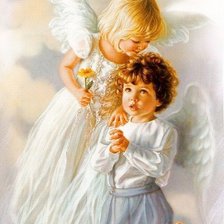 Схема вышивки «ангелочки»