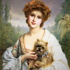 Схема вышивки «Дама с собачкой»