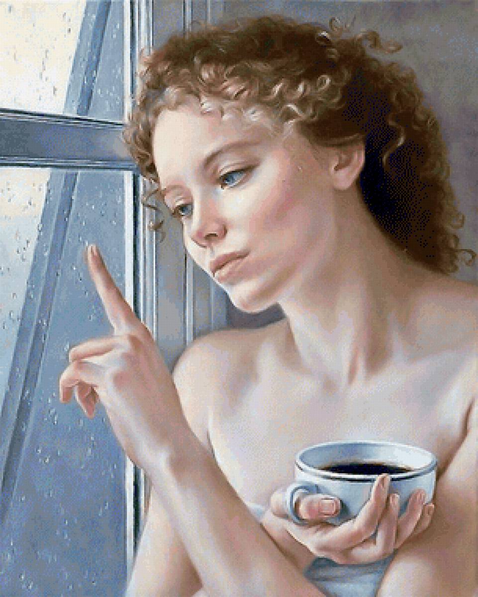 №2198517 - девушка, осень, окно, дождь - предпросмотр