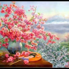 Схема вышивки «сакура»