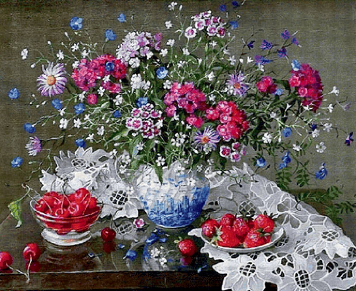 Arranjo,de mesa. - flores.frutas - предпросмотр