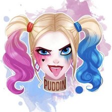 Схема вышивки «Харли Квин»