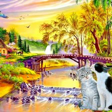 Схема вышивки «Paisagens Rural»