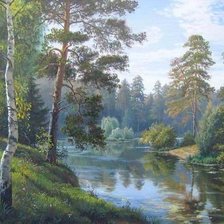 Схема вышивки «пейзаж»