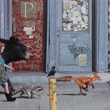 Схема вышивки «Прогулка с животными»