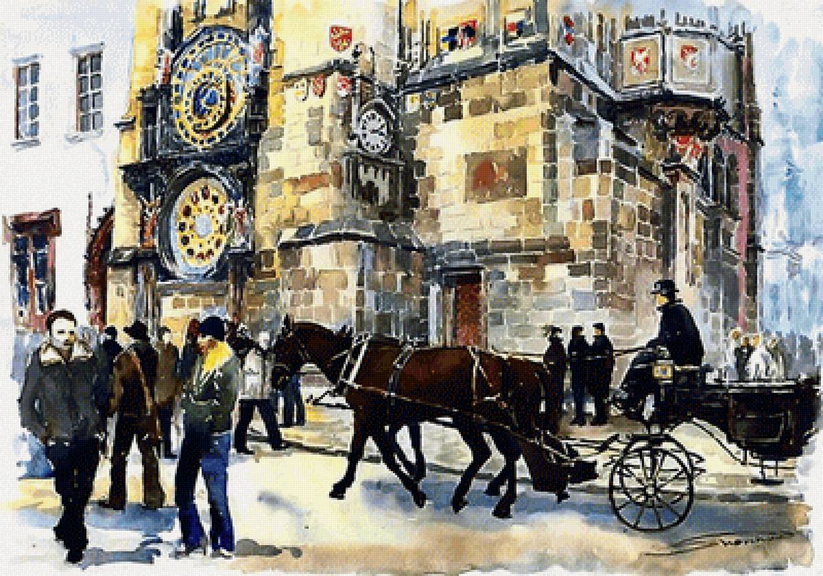 Зимняя Прага. Юрий Шевчук - русские художники - предпросмотр