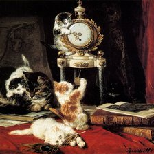 Схема вышивки «Старинные часы еще идут»